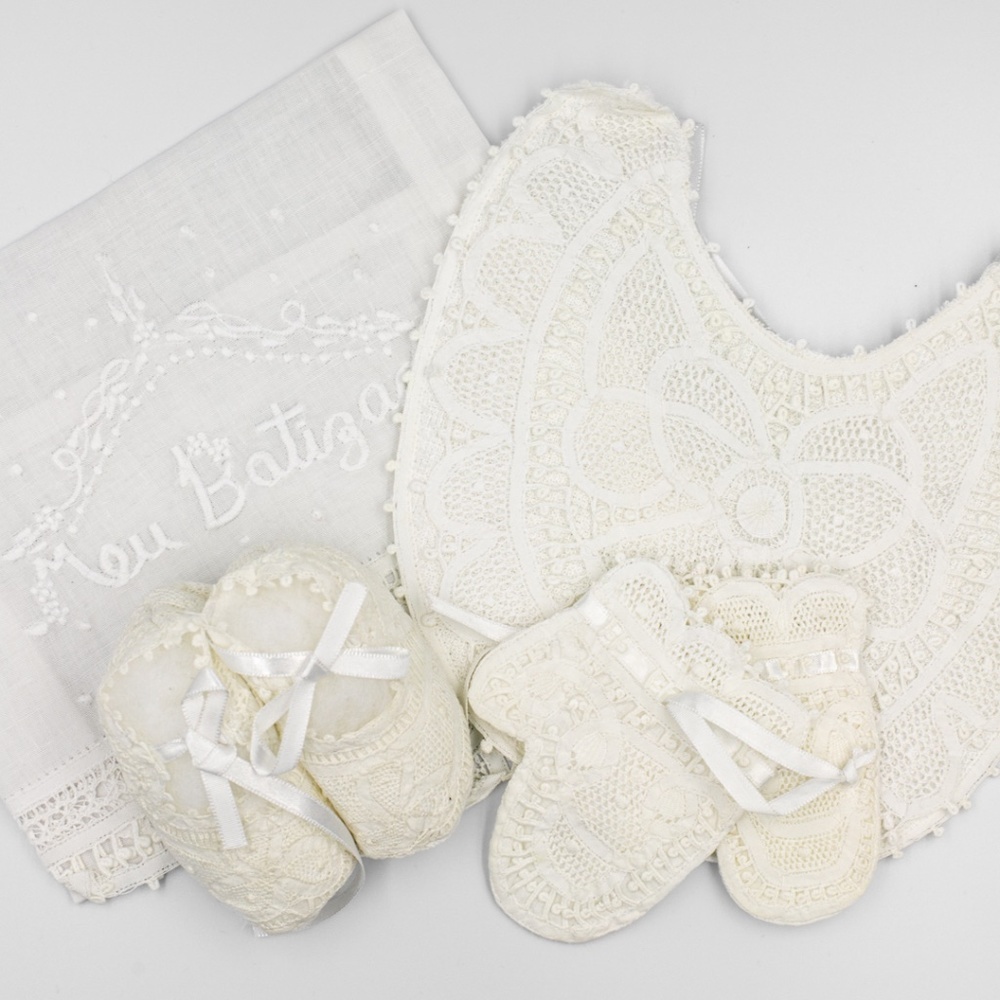 Handmade Baptism Set Lace NWT made in Brazil | Batizado Lace Christening Set
